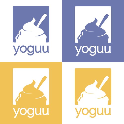Yogurt logo with the title 'Concept logo for yoguu'