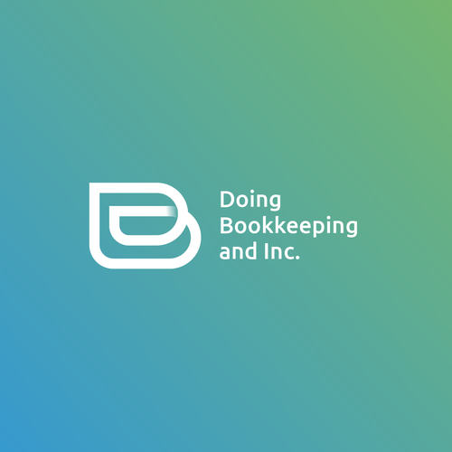 Small business design with the title 'Doing Bookkeeping'