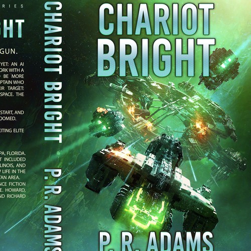 War book cover with the title 'Book Cover Design for P.R. Adams "Charriot Bright"'