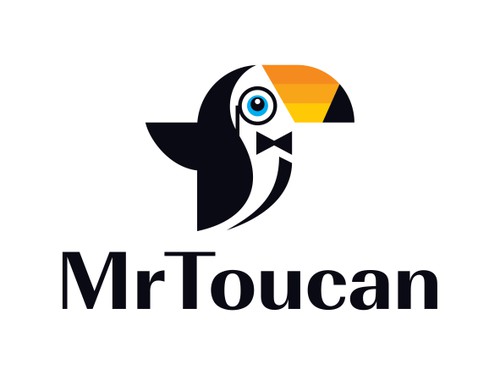 Bow tie design with the title 'Mr Toucan'