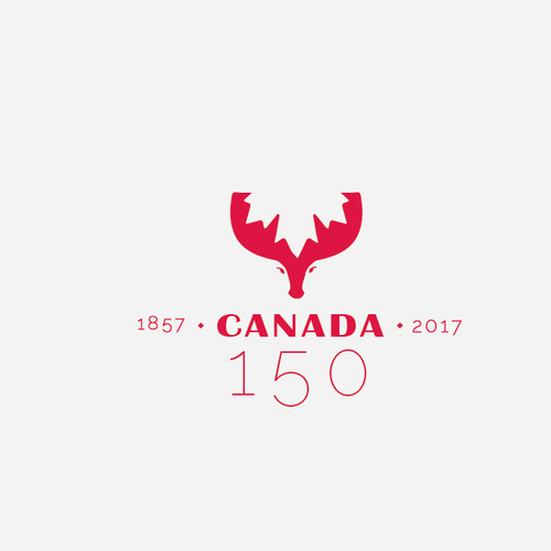 Moose logo with the title 'Community contest: Design Canada’s 150th birthday logo!'