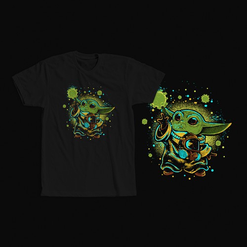 Gaming t-shirt with the title 'Baby Yoda Coronavirus'