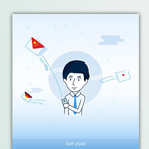Transparent design with the title 'Simple Onboarding Illustration'