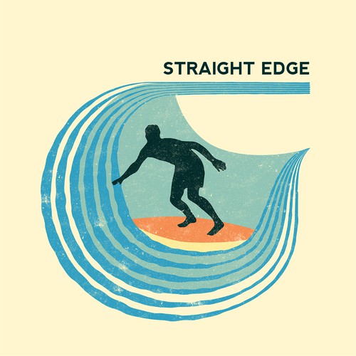 Ocean t-shirt with the title 'STRAIGHT EDGE'