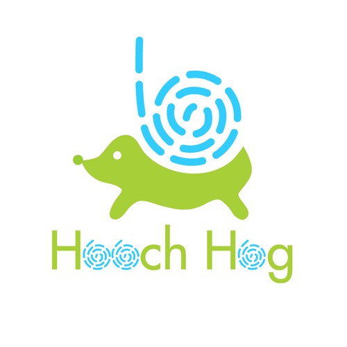 Hog logo with the title 'Hooch Hog Logo'