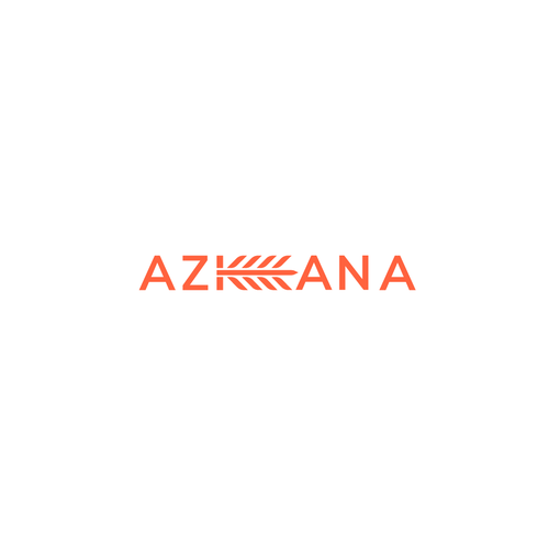 Wheat logo with the title 'Logo concept for the business catering Azkana'