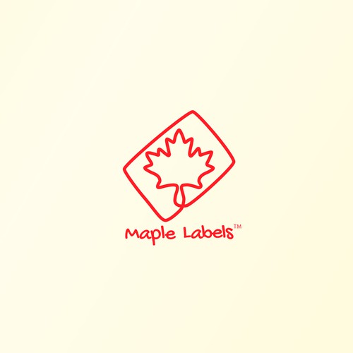 Single line design with the title 'Logo for 'Maple Labels', '