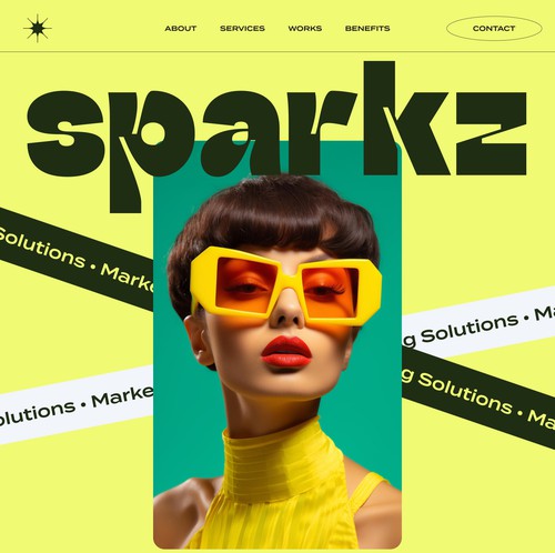 Fashion website with the title 'Modern and trendy website for Sparkz  Marketing Agency'