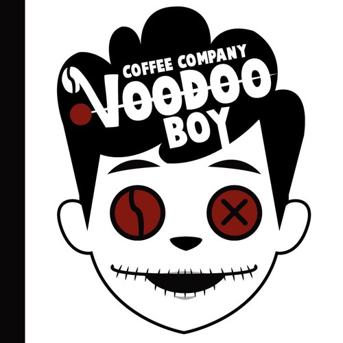 Button logo with the title 'Voodoo boy Coffee company '