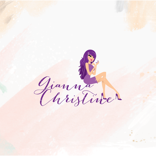 Makeup artist logo with the title 'Create a unique illustration for this rapidly growing you tube channel'