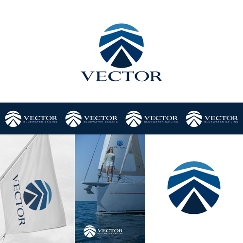 Yacht logo with the title 'Logo creation for private sailing yacht to travel around the world'