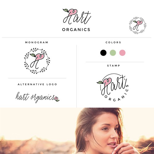 Doodle logo with the title 'Doodle‑style logo concept for a wellness brand.'