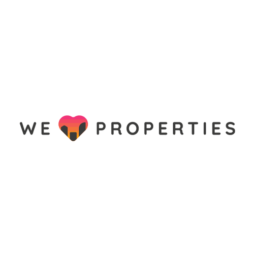 Round logo with the title 'We Love Properties Logo'