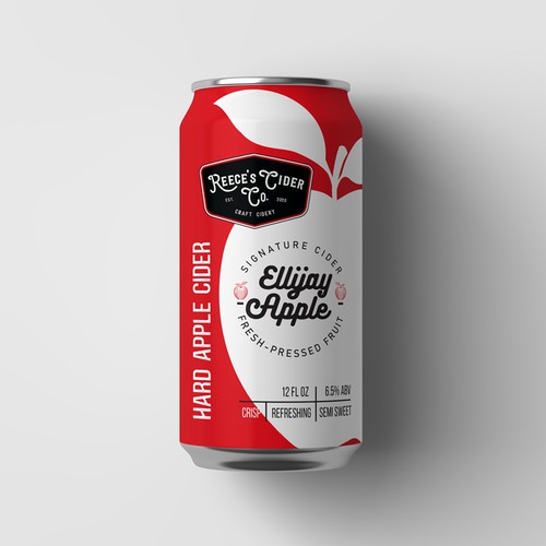 Apple packaging with the title 'Hard Apple Cider Can Label Contest'