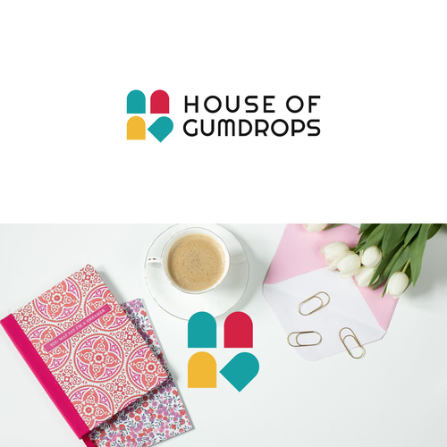 Card logo with the title 'HOUSE OF GUMDROPS'