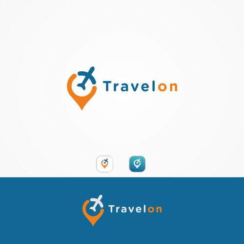 Travel agency brand with the title 'Travel logo'