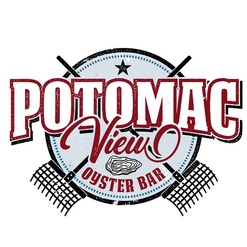 Seafood logo with the title 'Oyster Bar Logo'