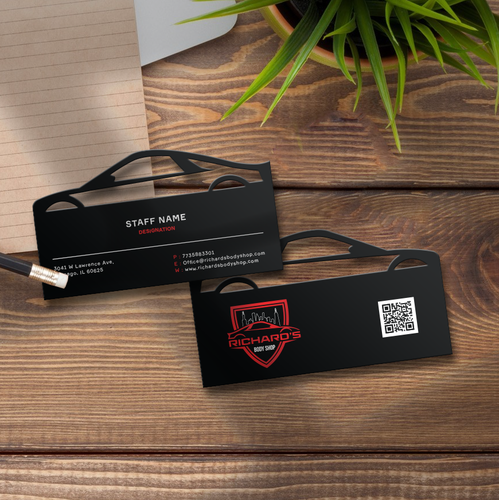 Dealership design with the title 'Unique Business Card Design'