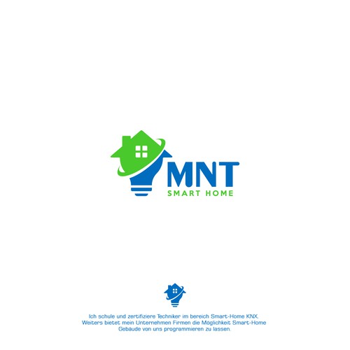 Lamp design with the title 'Logo MNT Smart Home'