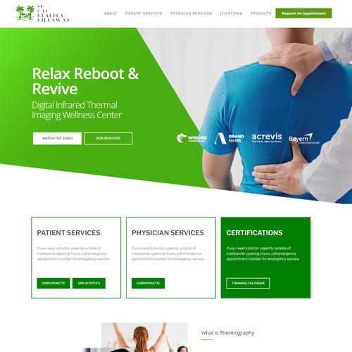 Atom design with the title 'Physiotherapy Clinic for Square Online Site'