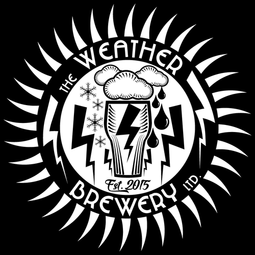 Snowflake logo with the title 'Weather Themed Craft Brewery Logo'