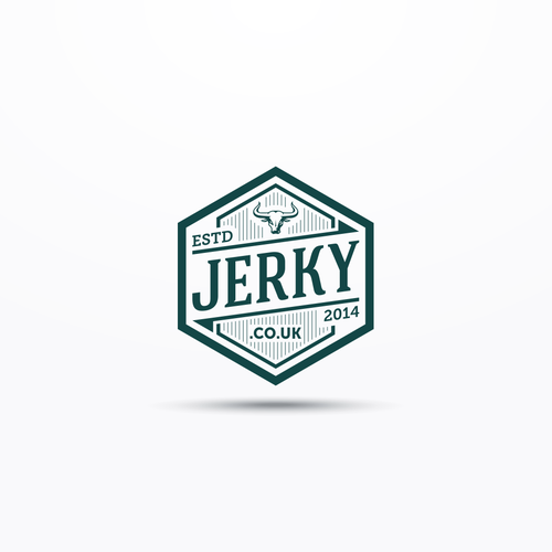Meat logo with the title 'Vintage Logo for Jerky'