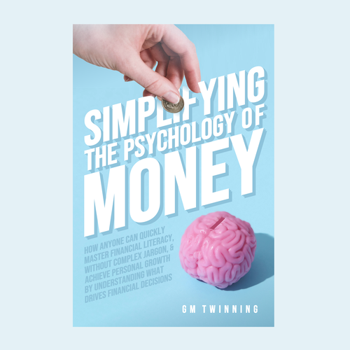 Financial book cover with the title 'Cool color book cover design in finance theme'