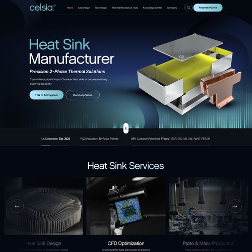 Custom website with the title 'Creative custom design'