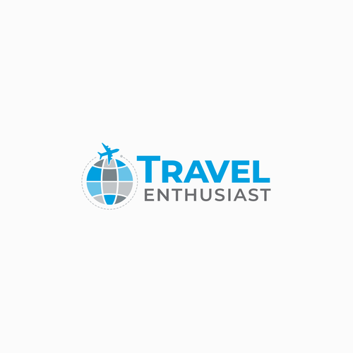 Plane design with the title 'Travel Enthusiast Logo'