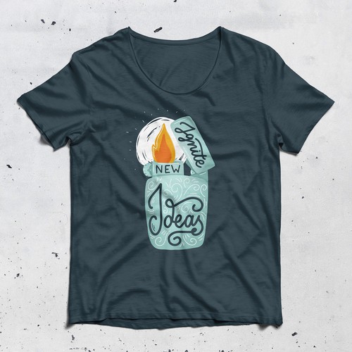 Inspirational artwork with the title 'Ignite new ideas '