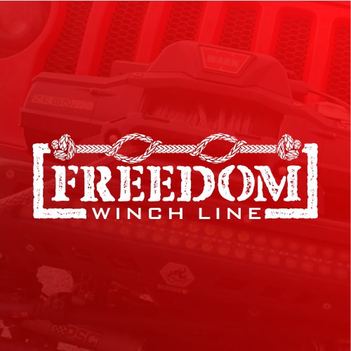 Jeep logo with the title 'Freedom Winch Line'