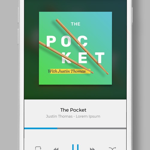 Podcast cover artwork with the title ''The Pocket' Podcast Cover'