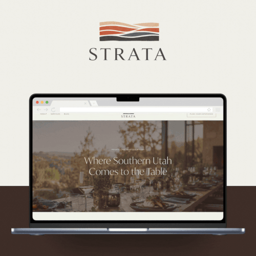 Design with the title 'Strata Private Dining'