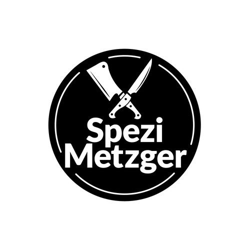 Butcher logo with the title 'Duotone Professional Butcher Logo'