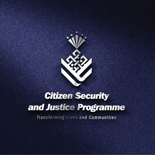 Illustrator design logo with the title 'Citizen Security and Justice Programme Bahamas'