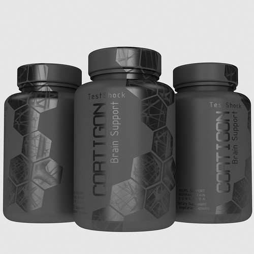 3D label with the title 'cortigon'