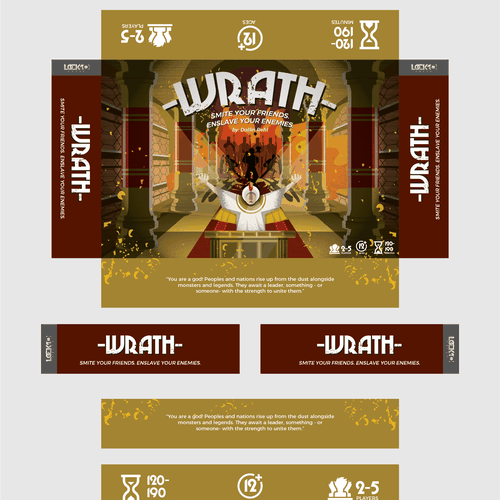 Board game design with the title 'Card Game Box Design'