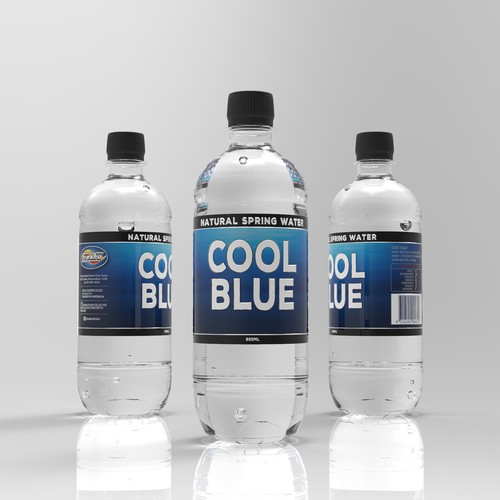 Glass bottle label with the title 'Australian Spring Water'