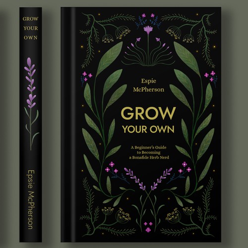 Editorial design with the title 'Book Jacket Design for Herbalist / Author '