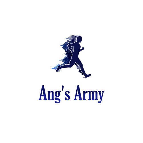 Brush stroke logo with the title 'Winning Logo for Ang's Army'