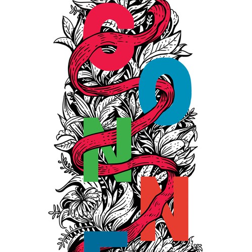 Floral t-shirt with the title 'T-shirt Design'