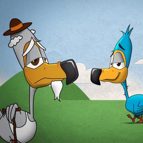 Vector illustration with the title 'DODO  The Project (children and teen animation 2 D) needs a new illustration'