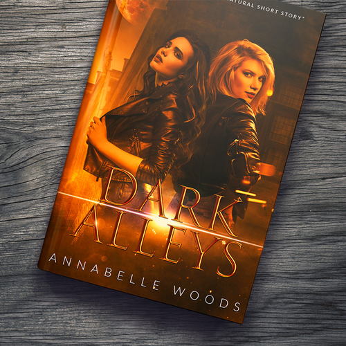 Urban fantasy book cover with the title 'Book Cover for Dark Alleys'