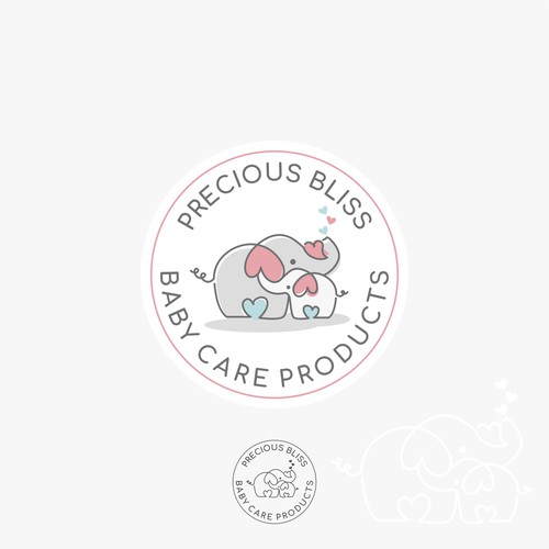 Quirky logo with the title 'Whimsical Baby Care Product Logo'