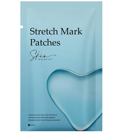 Simple packaging with the title 'Stretch Mark Patches'
