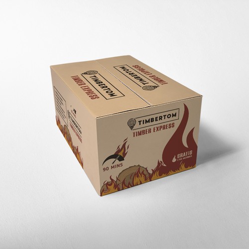 Wood packaging with the title 'Package design for Wood Block '