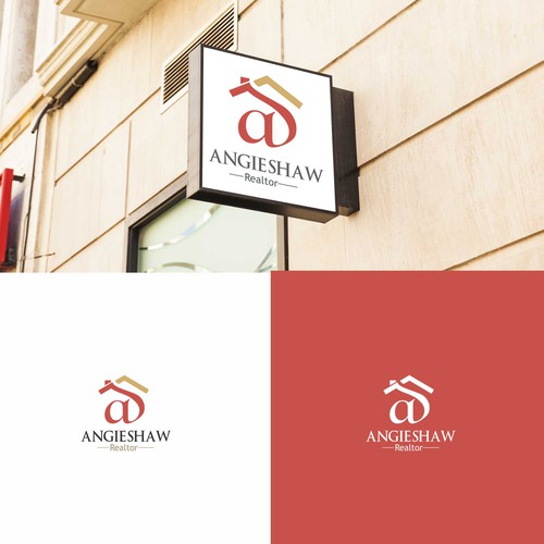 Wall logo with the title 'Angie Shaw'