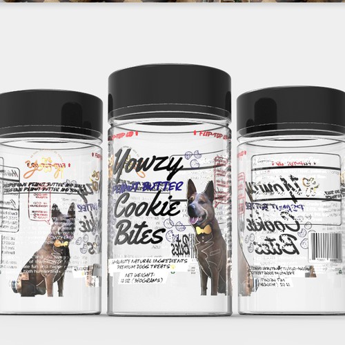 Cookie packaging with the title 'Cookies Bites'