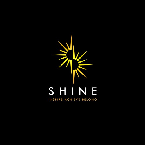Shiny logo with the title 'SHINE logo design'