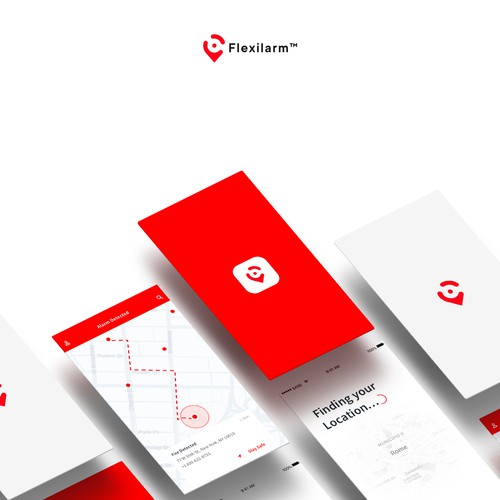 Compass design with the title 'Logo Concept for Flexilarm'